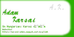 adam karsai business card